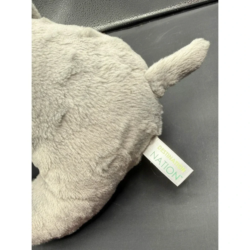 Aurora Destination Nation Elephant Plush Gray Stuffed Animal Toy Soft Bean Gray